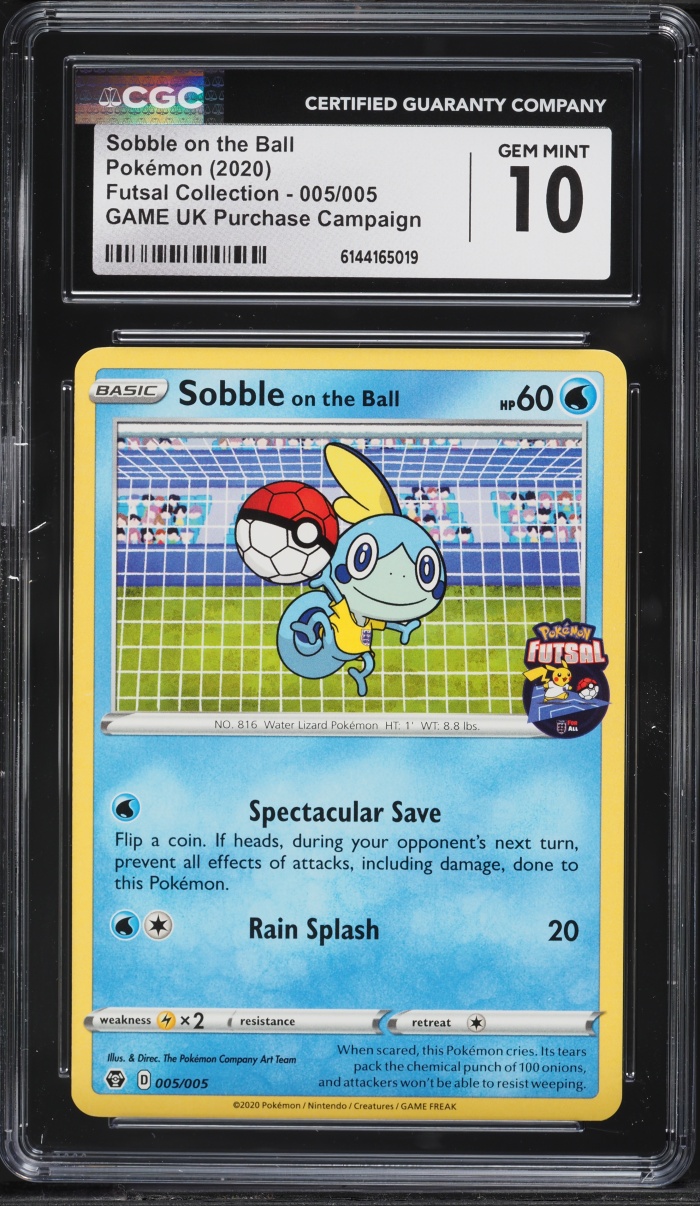2020 Pokemon Sword & Shield Futsal Collection Sobble On The Ball #5 CGC 10 GEM MINT