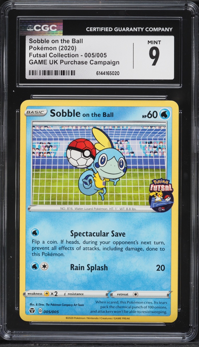 2020 Pokemon Sword & Shield Futsal Collection Sobble On The Ball #5 CGC 9 MINT