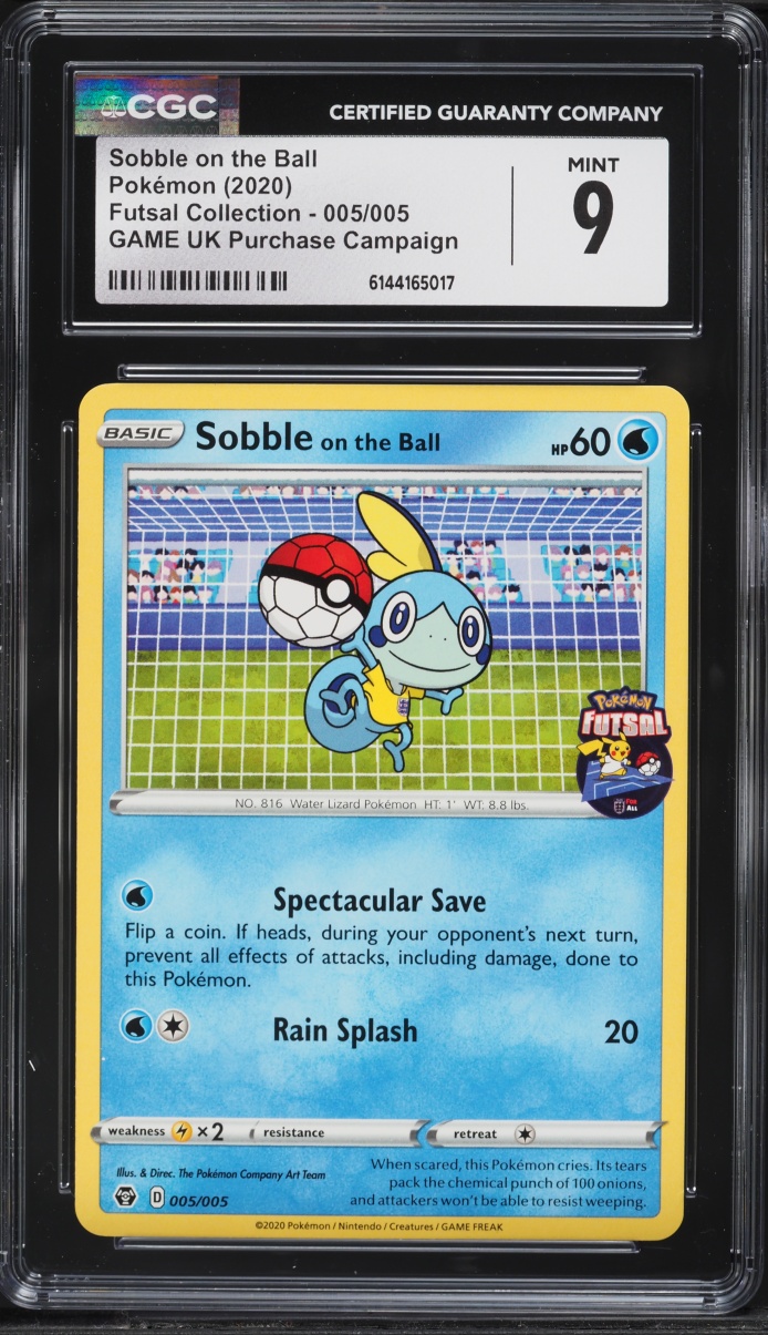 2020 Pokemon Sword & Shield Futsal Collection Sobble On The Ball #5 CGC 9 MINT