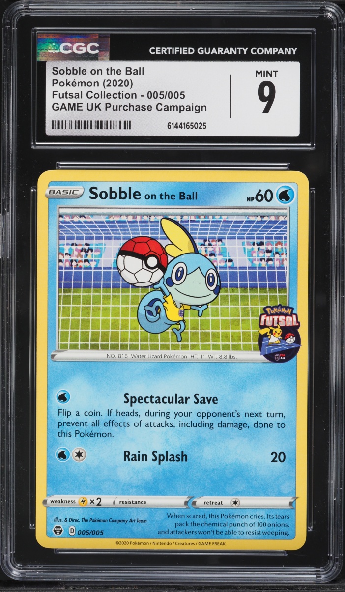 2020 Pokemon Sword & Shield Futsal Collection Sobble On The Ball #5 CGC 9 MINT
