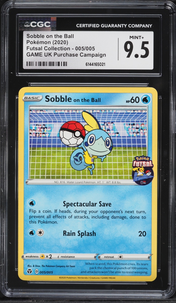2020 Pokemon Sword & Shield Futsal Collection Sobble On The Ball #5 CGC 9.5 MINT+