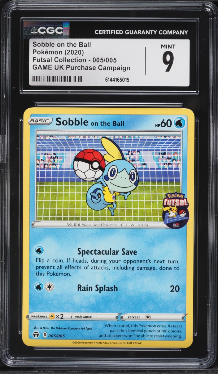 2020 Pokemon Sword & Shield Futsal Collection Sobble On The Ball #5 CGC 9 MINT