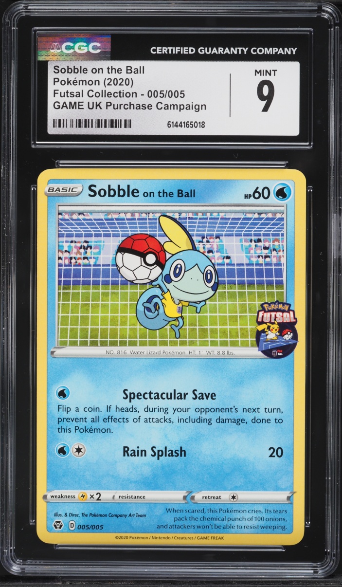 2020 Pokemon Sword & Shield Futsal Collection Sobble On The Ball #5 CGC 9 MINT