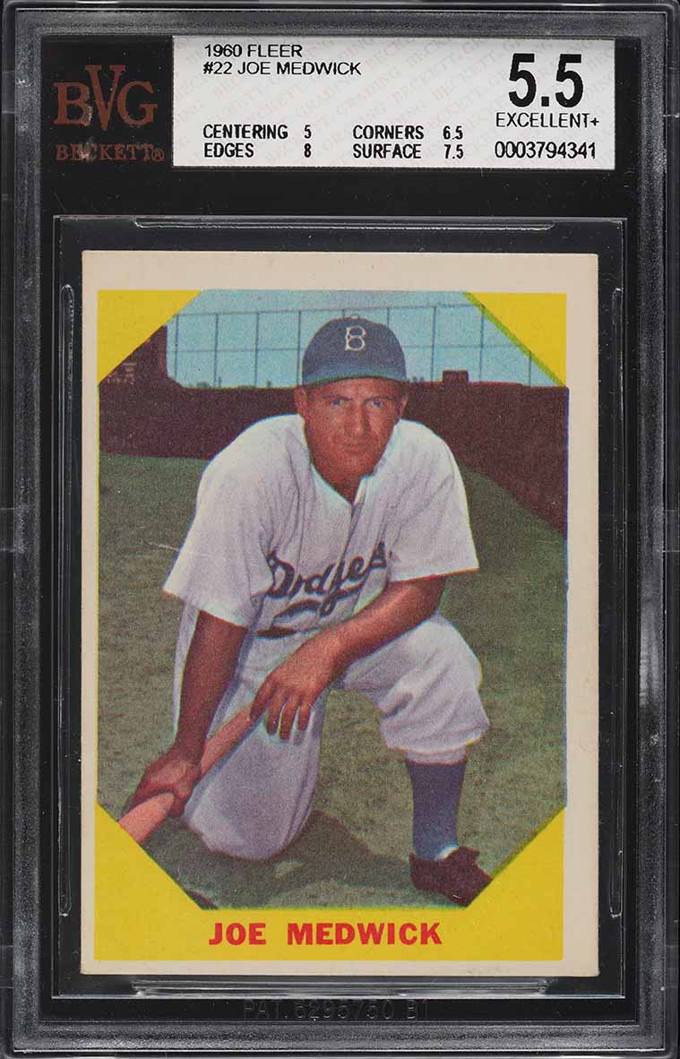1960 Fleer Joe Medwick #22 BVG 5.5 EX+