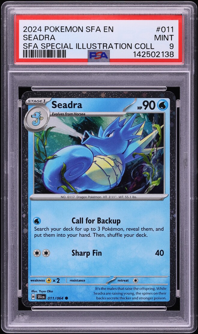 2024 Pokemon Scarlet & Violet Shrouded Fable Special Illustration Seadra #11 PSA 9 MINT