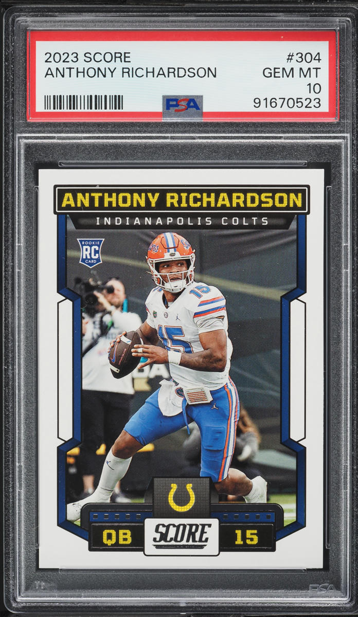 2023 Score Football Anthony Richardson ROOKIE #304 PSA 10 GEM MINT