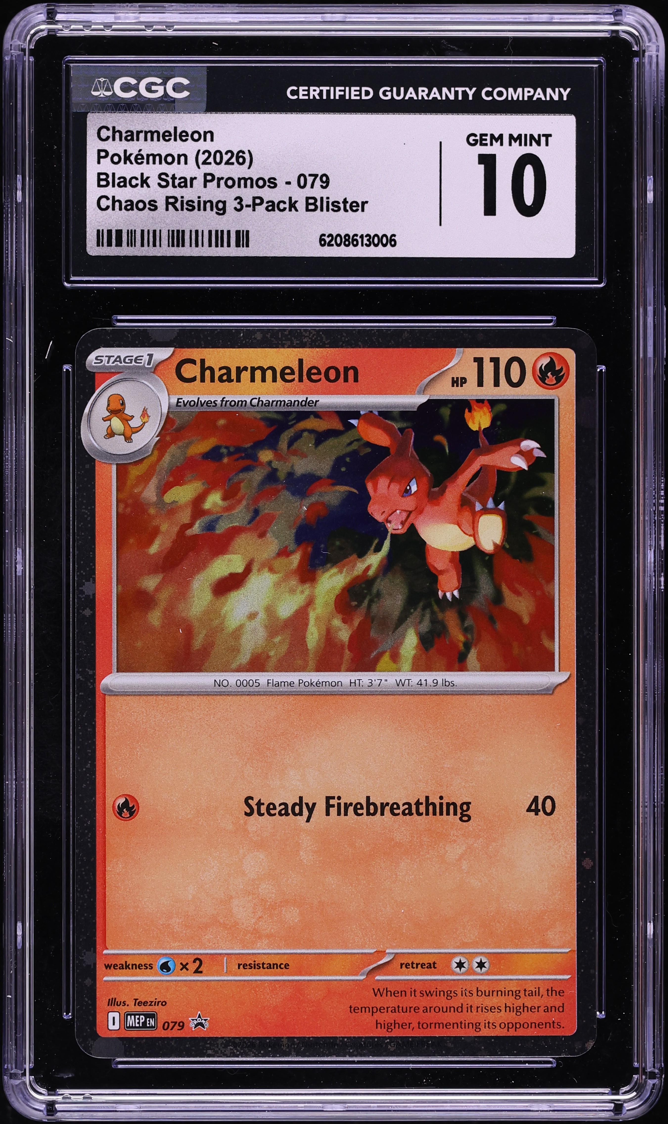 2026 Pokemon Mega Evolution Promo Chaos Rising Charmeleon #79 CGC 10 GEM MINT