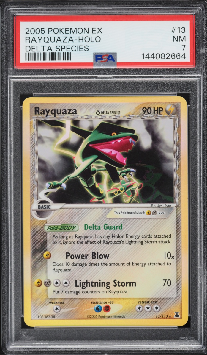 2005 Pokemon EX Delta Species Holo Rayquaza #13 PSA 7 NRMT