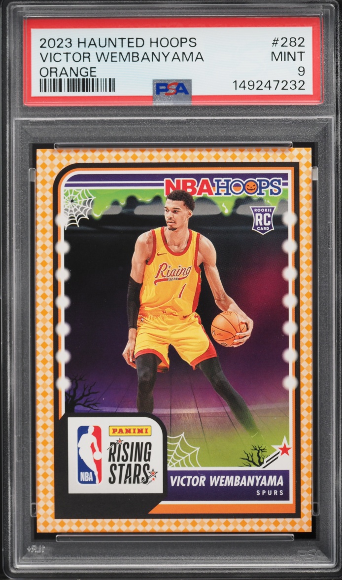2023 Hoops Haunted Orange Victor Wembanyama ROOKIE #282 PSA 9 MINT