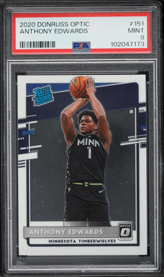 2020 Donruss Optic Anthony Edwards ROOKIE #151 PSA 9 MINT