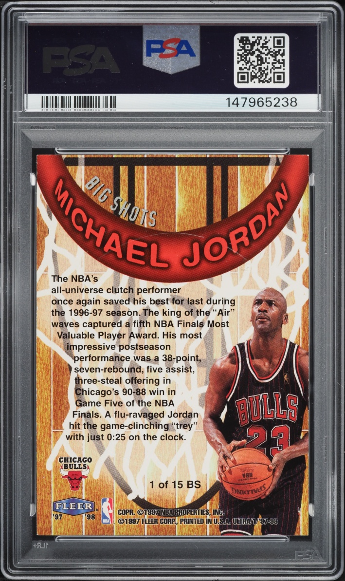 1997 Ultra Big Shots Michael Jordan #1 PSA 7 NRMT
