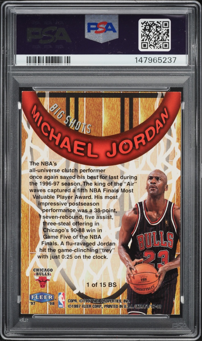 1997 Ultra Big Shots Michael Jordan #1 PSA 7 NRMT