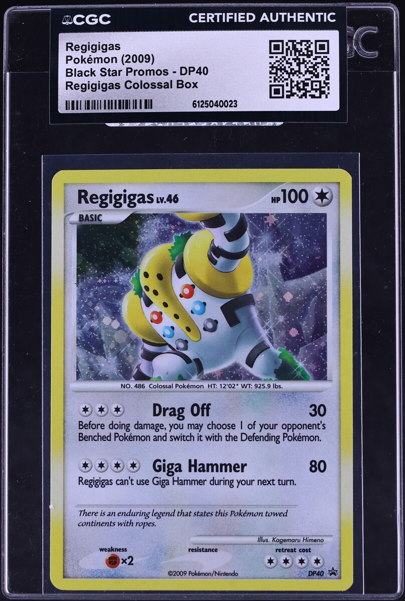 2009 Pokemon Diamond & Pearl Black Star Promo Colossal Box Holo Regigigas #DP40 CGC AUTH