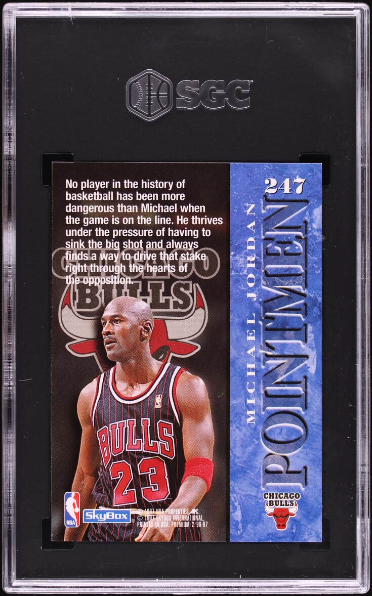 1996 Skybox Premium Pointmen Michael Jordan #247 SGC 9 MINT