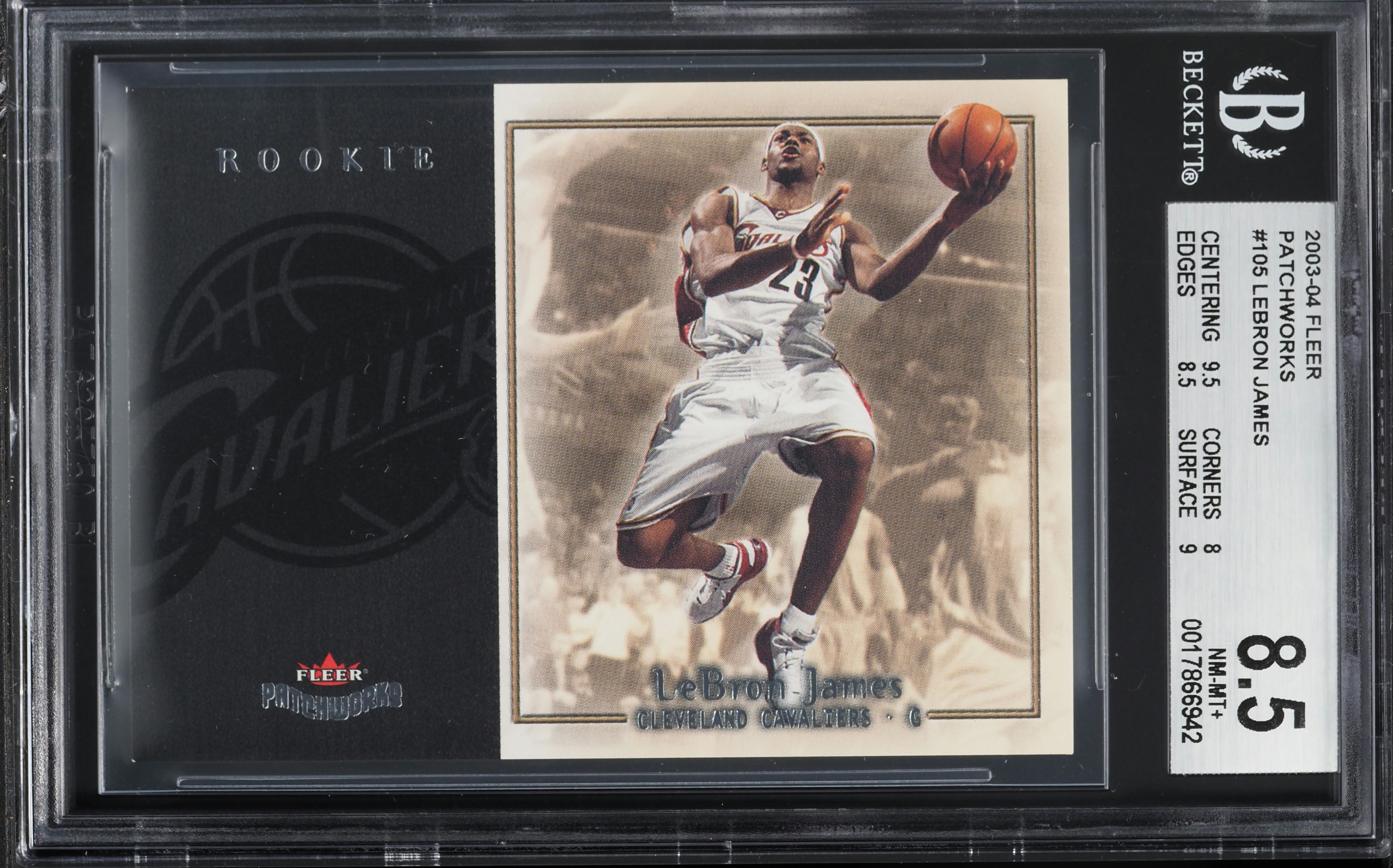 2003 Fleer Patchworks LeBron James ROOKIE /799 #105 BGS 8.5