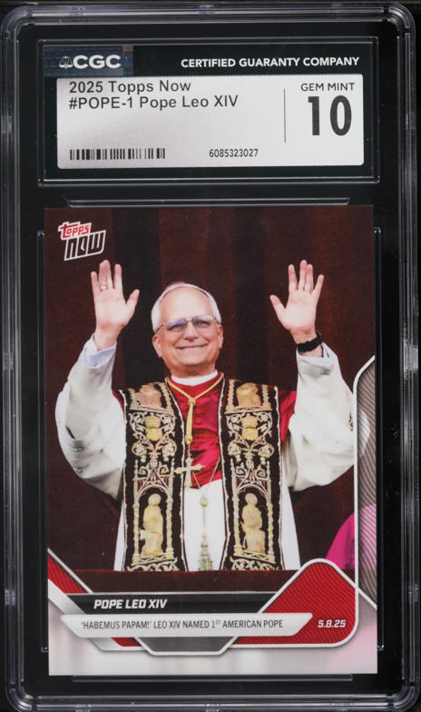 2025 Topps Now Superfractor Pope Leo XIV 1/1 #POPE-1 CGC 9 MINT on