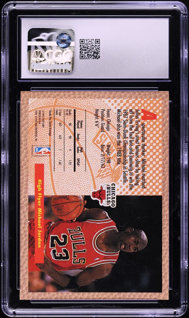 1992 Fleer Tony's Pizza Slam Dunk Michael Jordan CGC 4.5 VGEX+