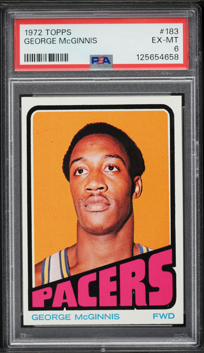 1972 Topps Basketball George McGinnis ROOKIE #183 PSA 6 EXMT
