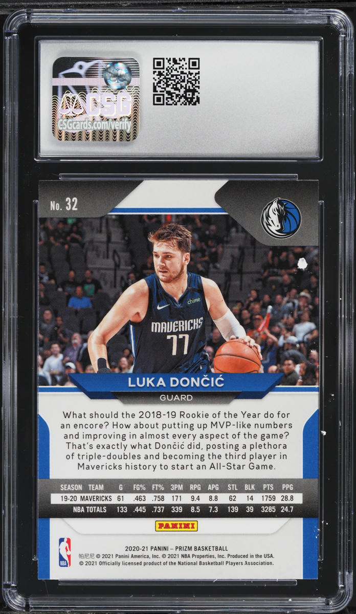 2020 Panini Prizm Luka Doncic #32 CSG 8 NM-MT