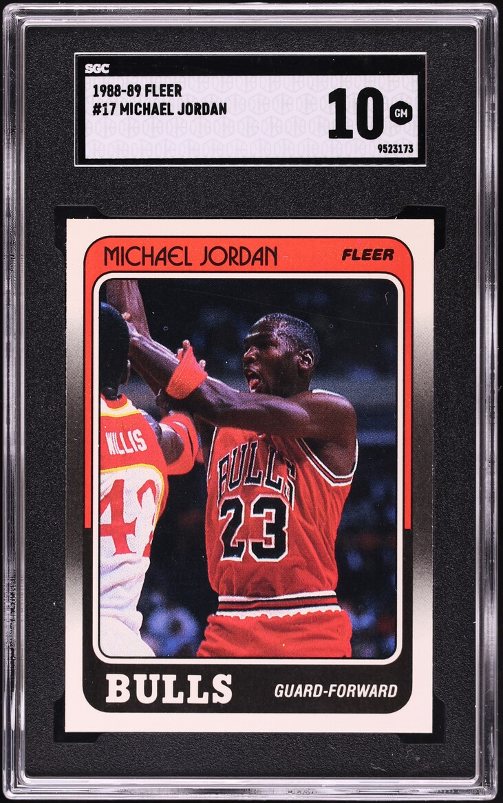 1988 Fleer Basketball Michael Jordan #17 SGC 10 GEM MINT - Photo 1