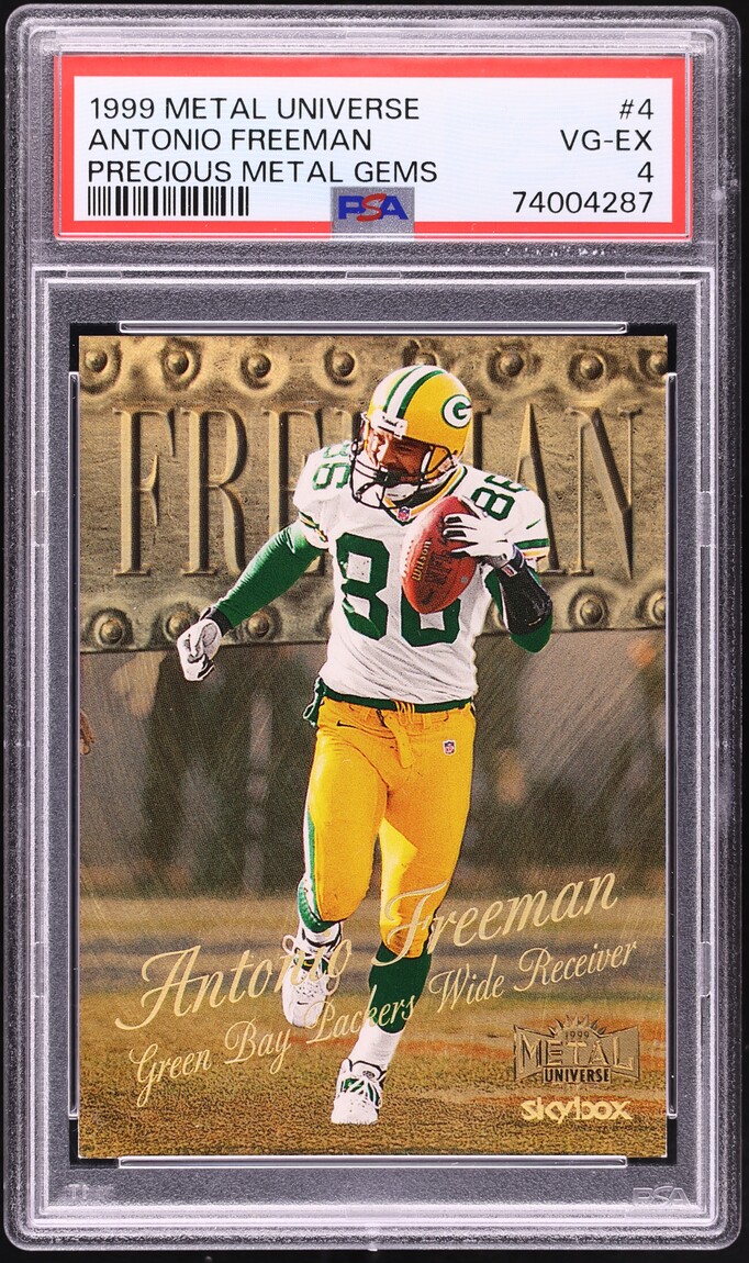 1999 Metal Universe Precious Metal Gems PMG Antonio Freeman 50/50 #4 PSA 4 VGEX - Photo 1