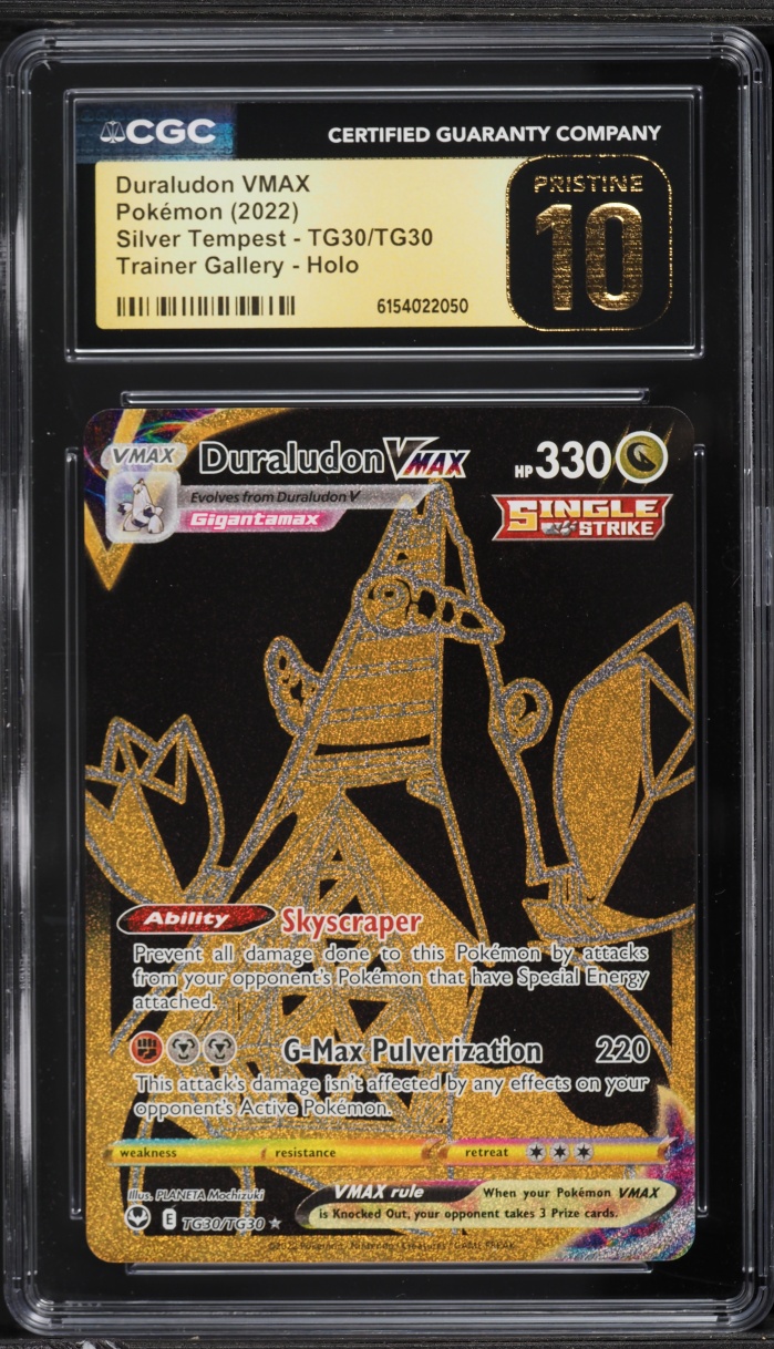 2022 Pokemon Sword & Shield Silver Tempest Full Art Duraludon VMAX #TG30 CGC 10 PRISTINE