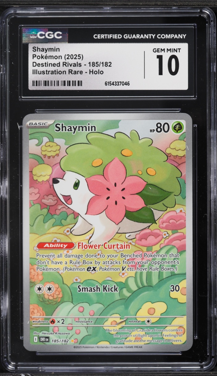 2025 Pokemon Scarlet & Violet Destined Rivals IR Shaymin #185 CGC 10 GEM MINT