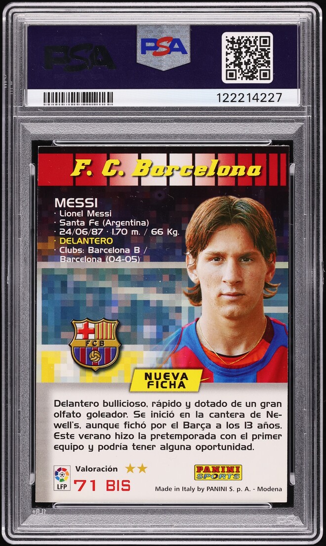 2004 Panini Sports Mega Cracks La Liga Lionel Messi ROOKIE