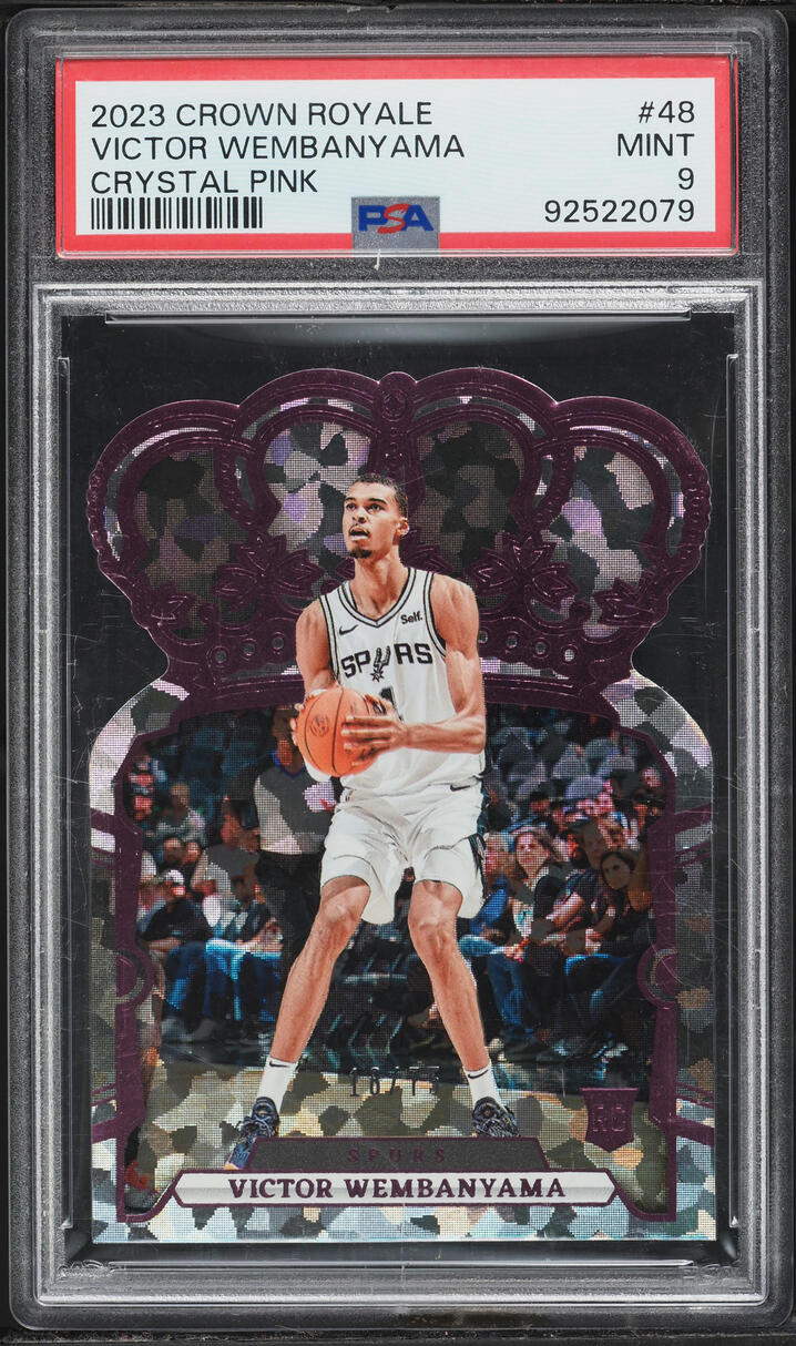 2023 Crown Royale Crystal Pink Victor Wembanyama ROOKIE /75 #48 PSA 9 MINT