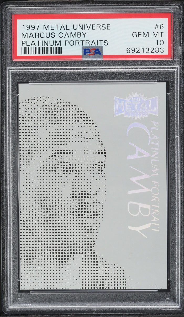 1997 Metal Universe Platinum Portrait Marcus Camby #6 PSA 10 GEM MINT
