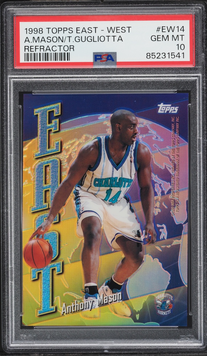 1998 Topps East West Refractor Anthony Mason Tom Gugliotta #EW14 PSA 10 GEM MINT