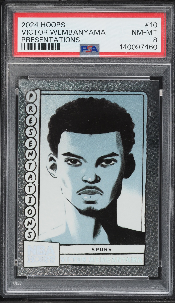 2024 Hoops Presentations Victor Wembanyama #10 PSA 8 NM-MT