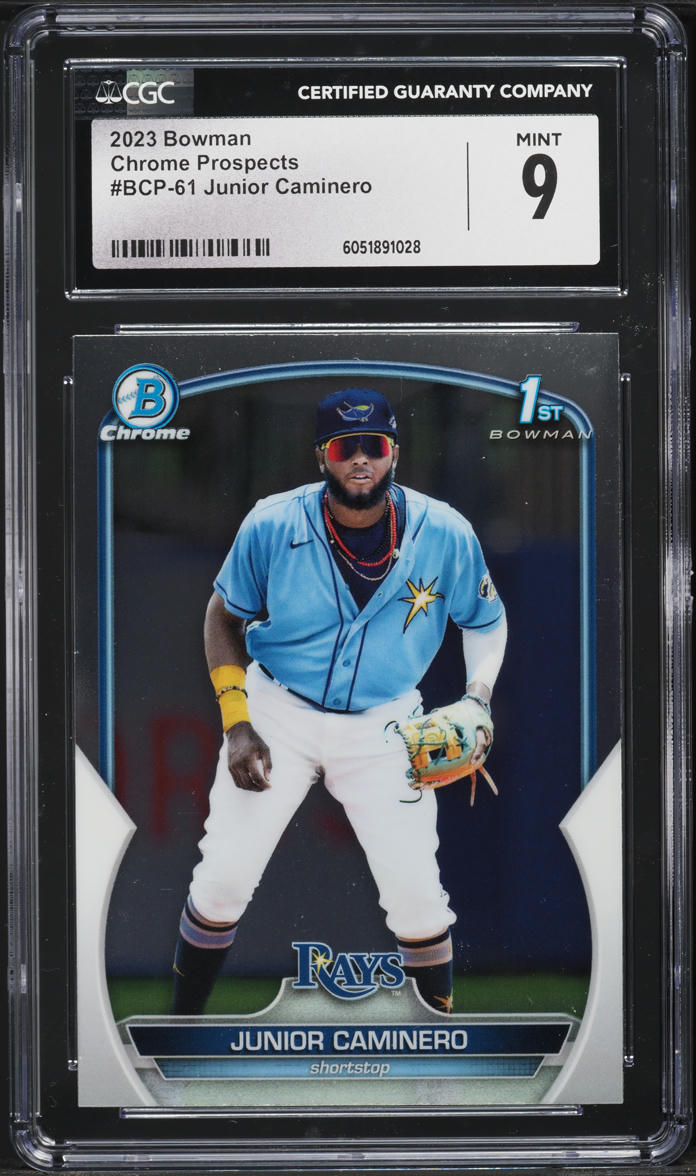 2023 Bowman Chrome Junior Caminero PROSPECT #BCP-61 CGC 9 MINT