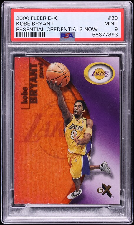 2000 Fleer E-X Essential Credentials Now Kobe Bryant /201 #39 PSA 9 MINT
