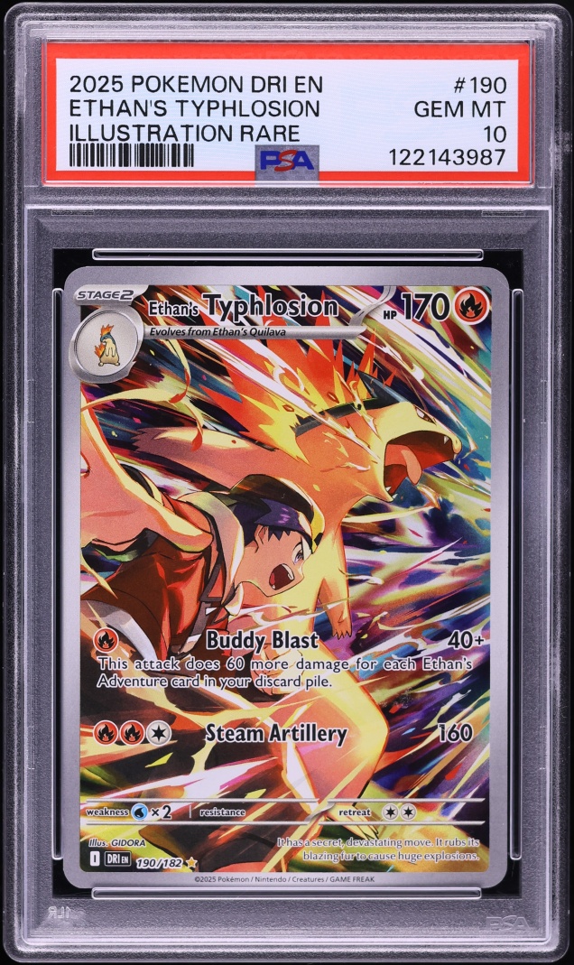 2025 Pokemon Scarlet & Violet Destined Rivals IR Ethan's Typhlosion #190 PSA 10 GEM MINT