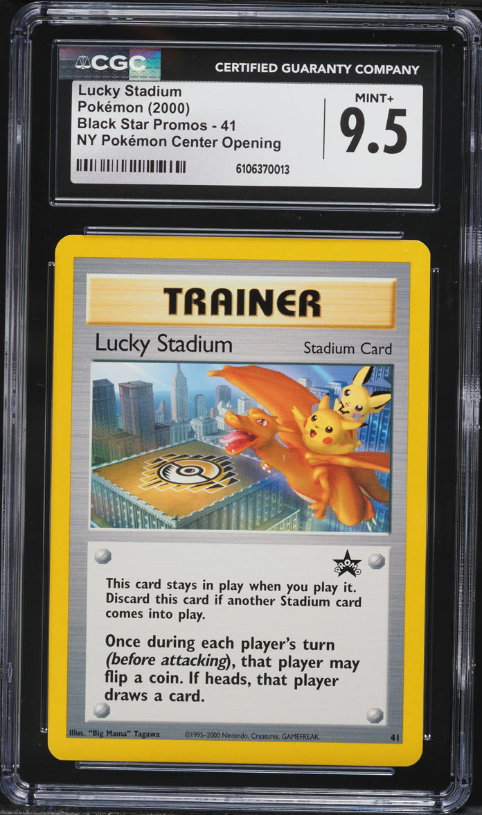 2000 Pokemon Black Star Promo NY Center Opening Lucky Stadium #41 CGC 9.5 MINT+