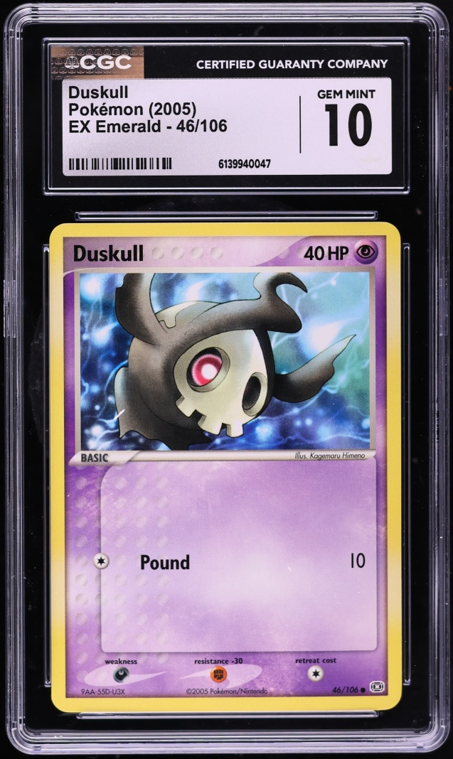 2005 Pokemon Ex Emerald Duskull #46 CGC 10 GEM MINT