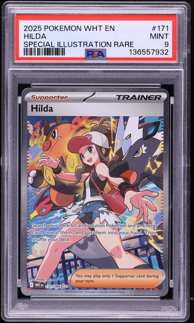 2025 Pokemon Scarlet & Violet White Flare SIR Hilda #171 PSA 9 MINT
