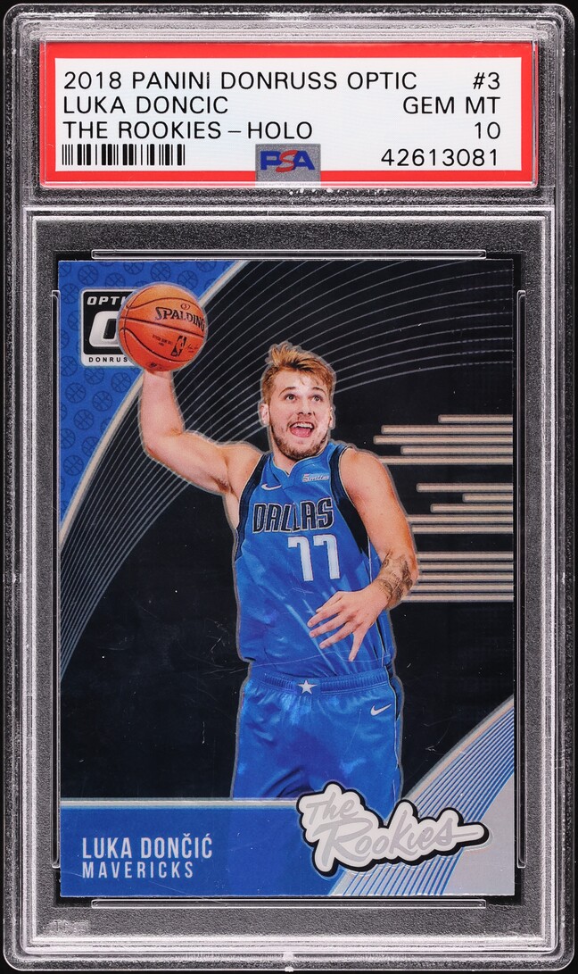 2018 Donruss Optic Holo Prizm Luka Doncic ROOKIE #3 PSA 10 GEM MINT