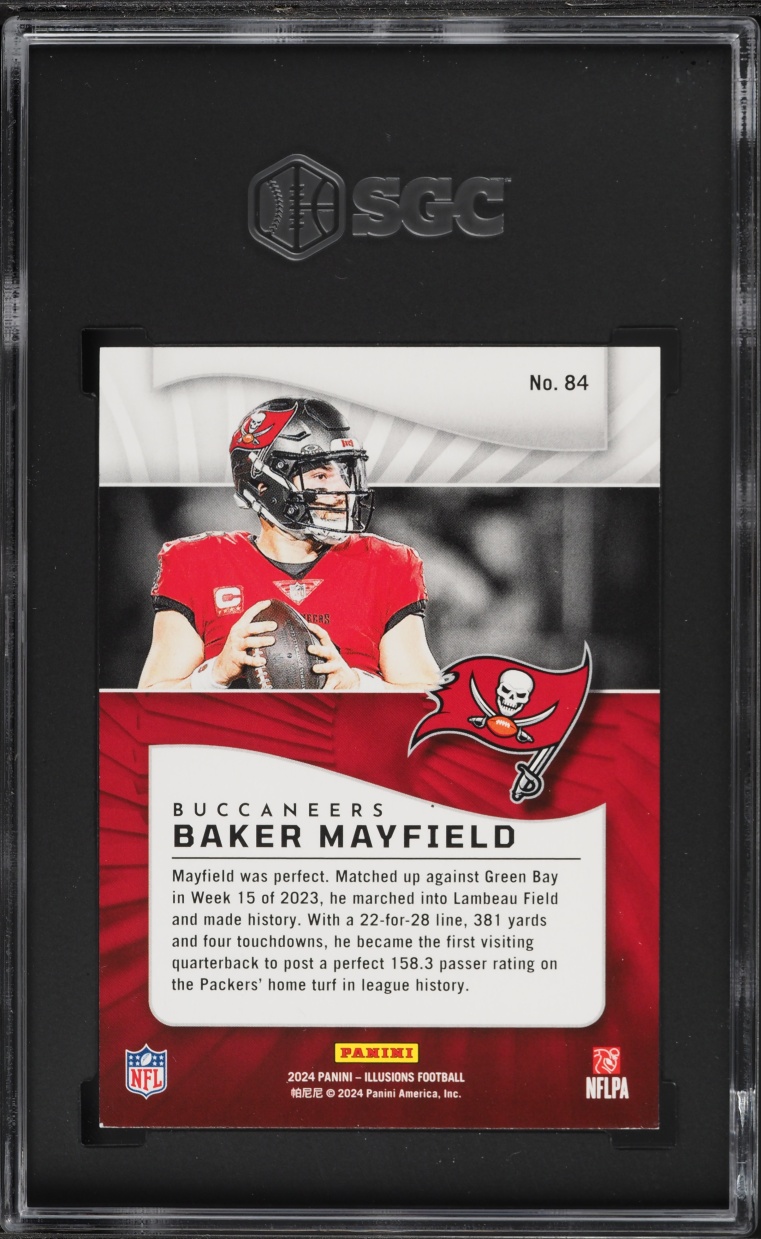 2024 Panini Illusions Retail Baker Mayfield #84 SGC 8.5 NM-MT+