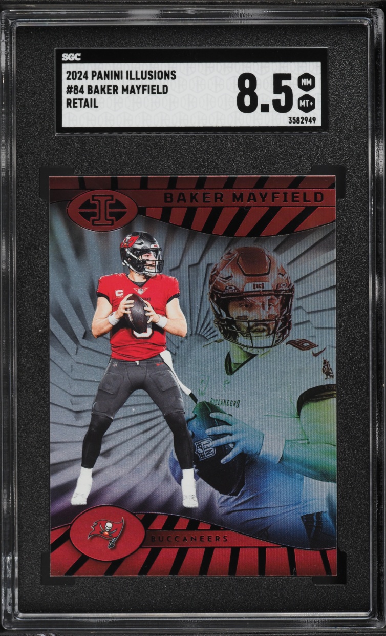 2024 Panini Illusions Retail Baker Mayfield #84 SGC 8.5 NM-MT+