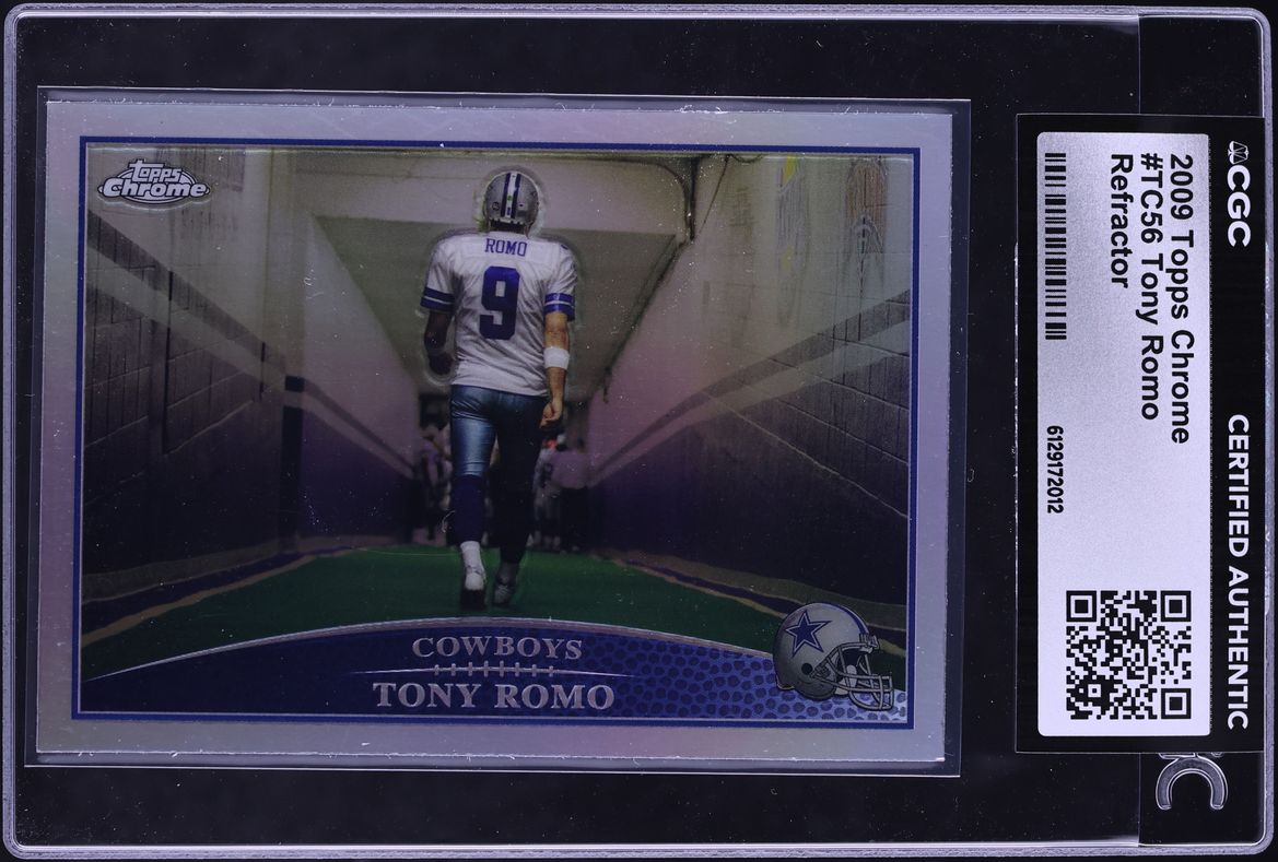2009 Topps Chrome Refractor Tony Romo #TC56 CGC AUTH
