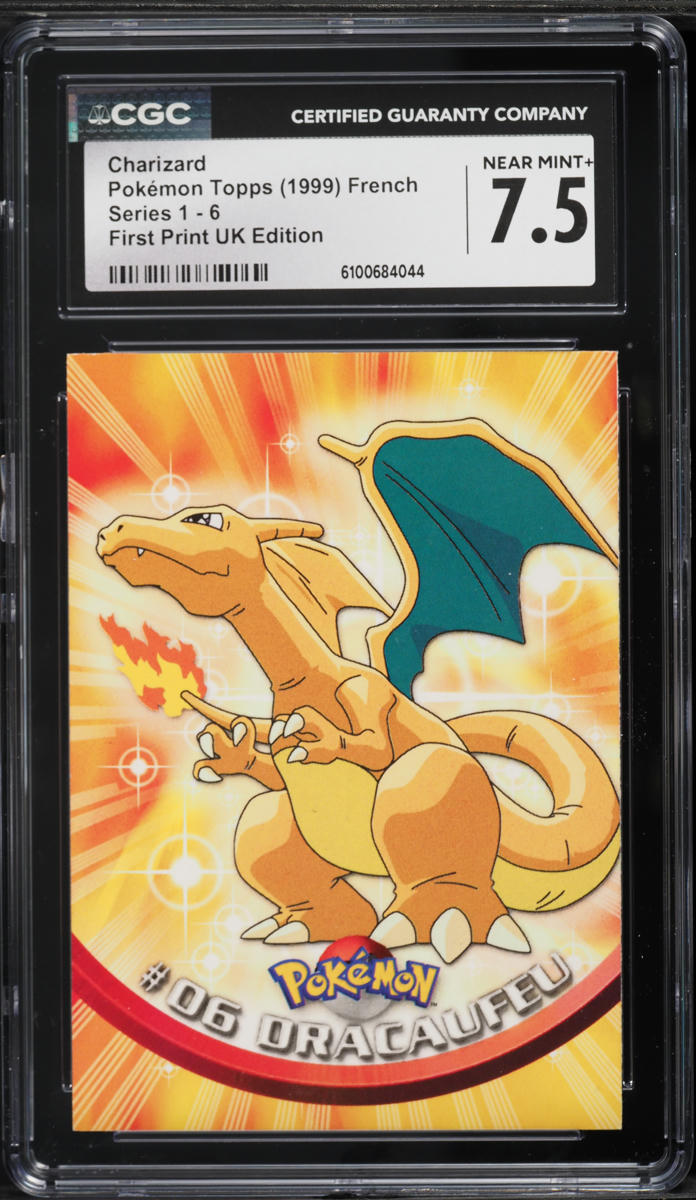 1999 Topps Pokemon French Series 1 First Print UK Edition Charizard #6 ...