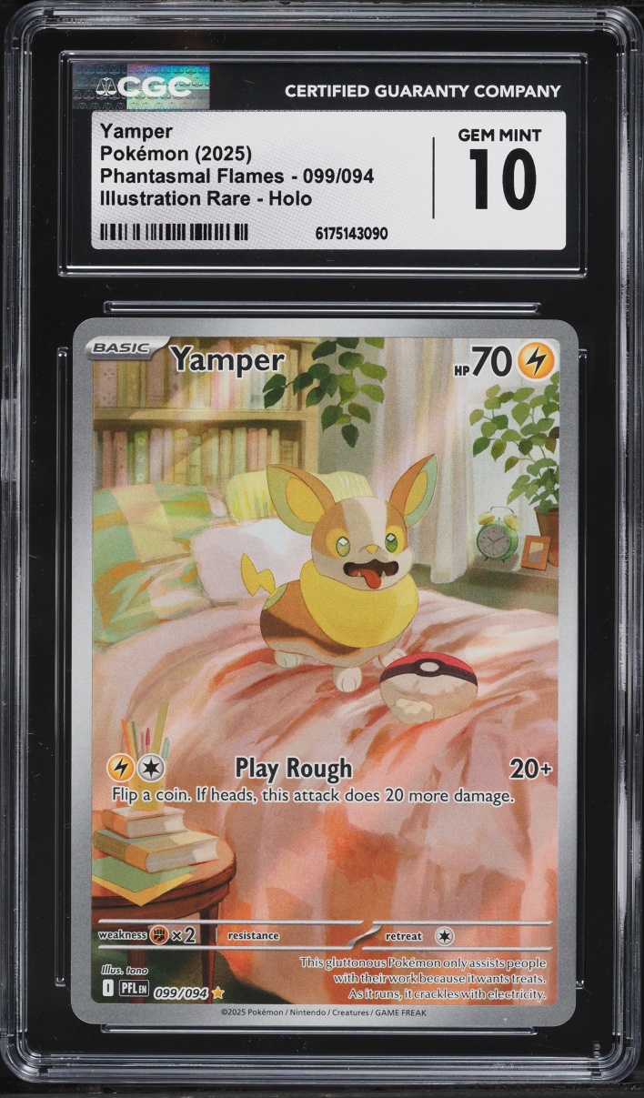 2025 Pokemon Mega Evolution Phantasmal Flames IR Yamper #99 CGC 10 GEM MINT