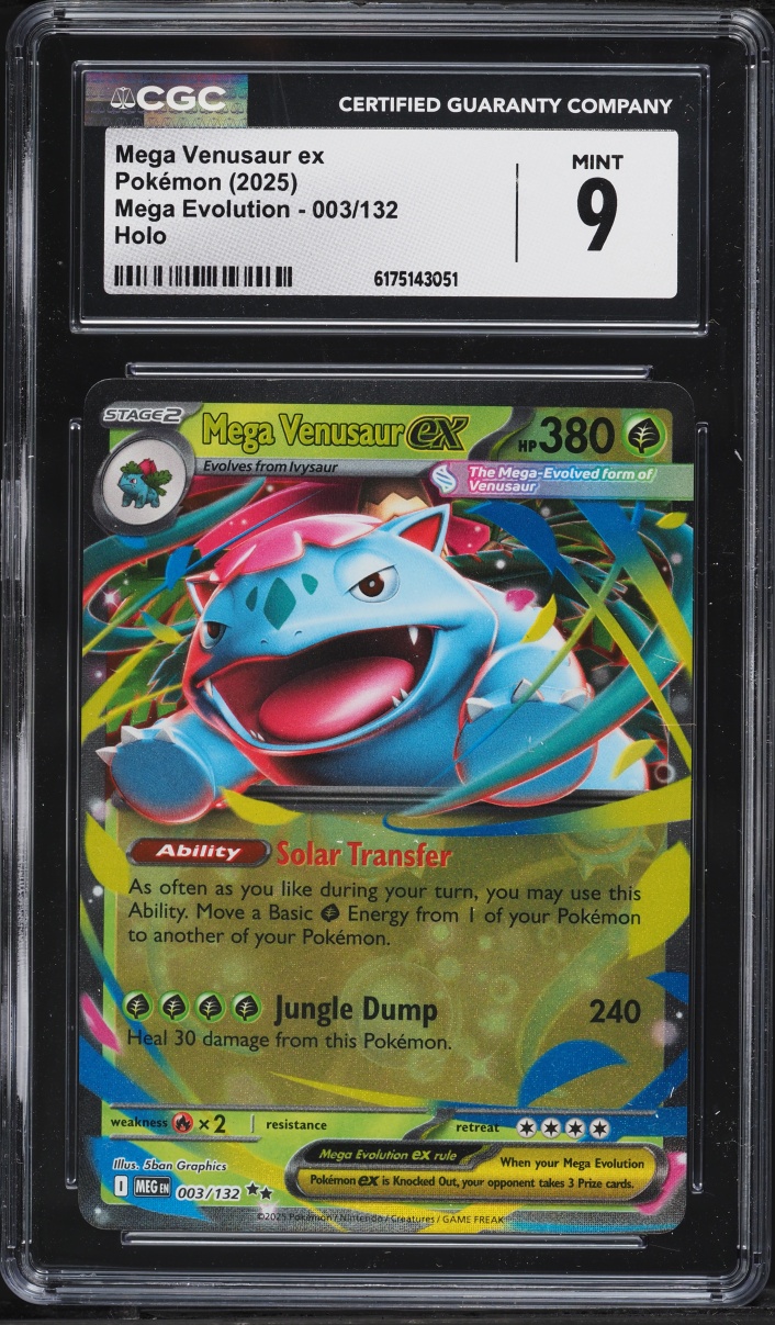 2025 Pokemon Mega Evolution Holo Mega Venusaur EX #3 CGC 9 MINT