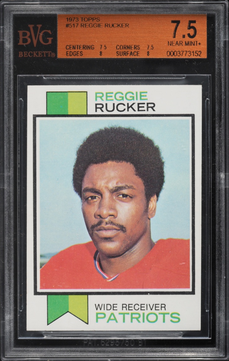 1973 Topps Football Reggie Rucker #517 BVG 7.5 NRMT+