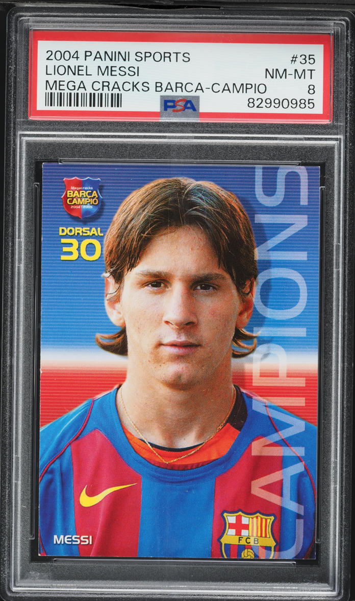 2004 Panini Sports Mega Cracks Barca Campio Lionel Messi ROOKIE #35 PSA 8 NM-MT - Photo 1