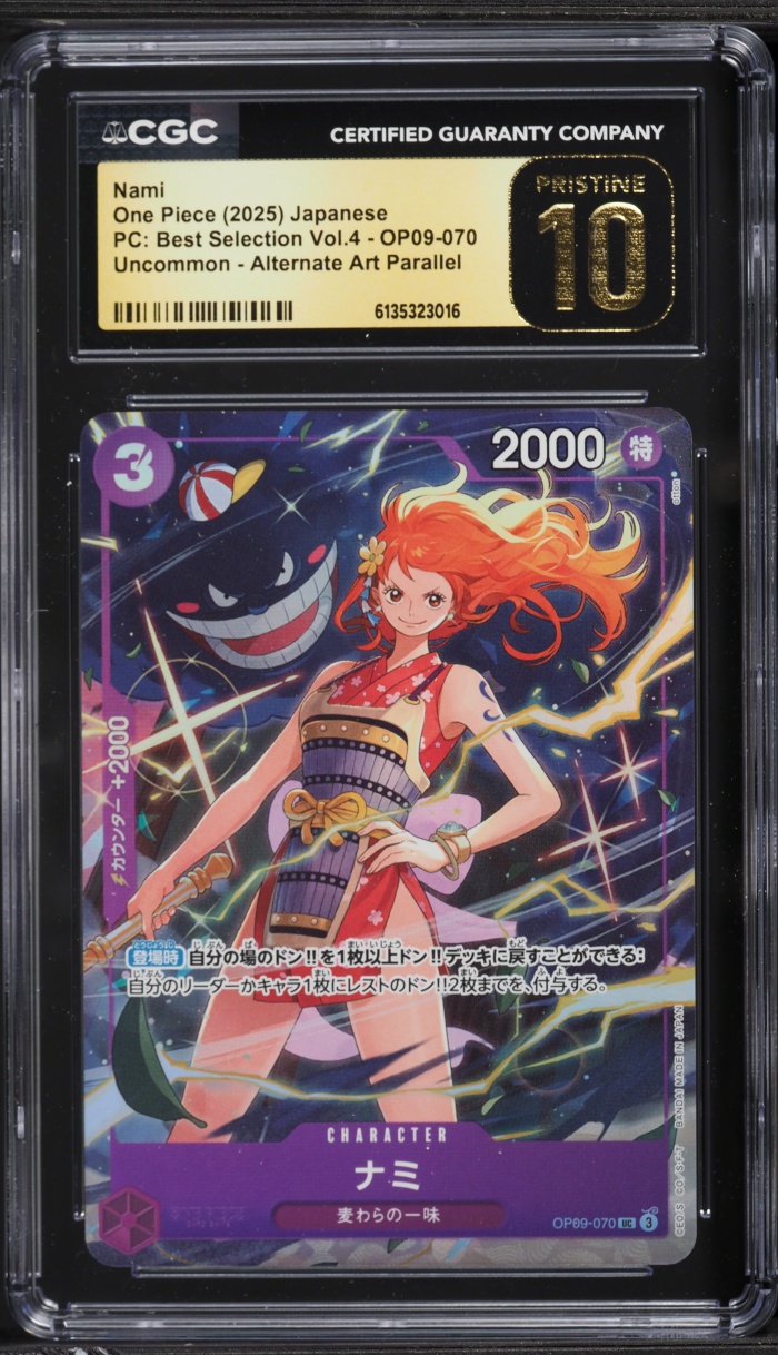2025 One Piece Japanese Premium Best Selection Vol. 4 Alt Art Nami #OP09-070 CGC 10 PRISTINE