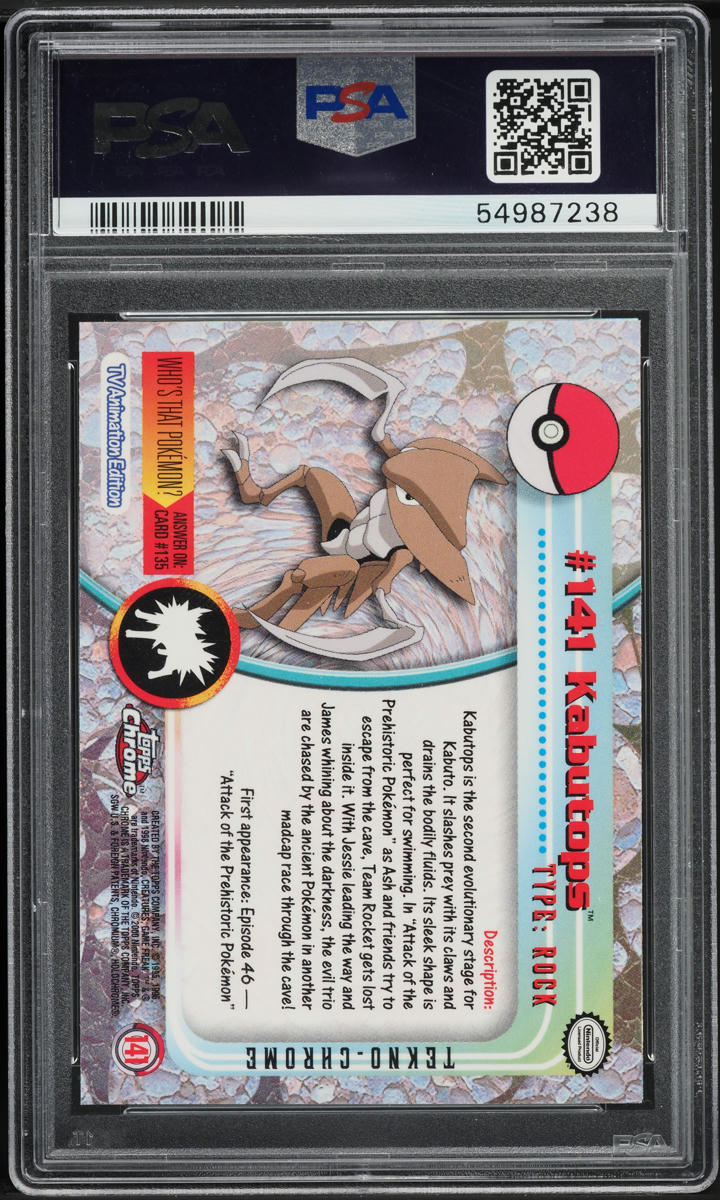 2000 Topps Chrome Pokemon Series 2 Tekno Kabutops #141 PSA 10 GEM MINT