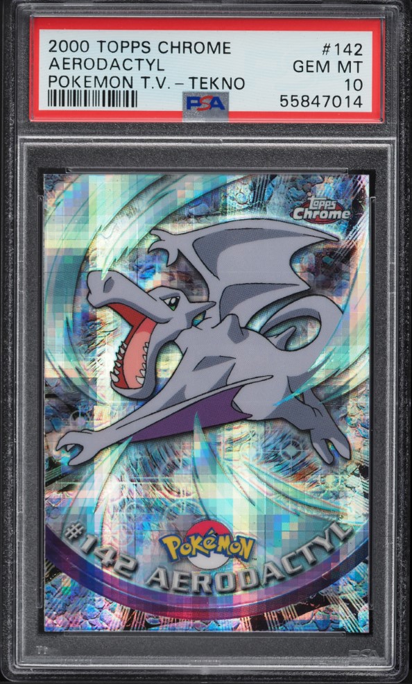 2000 Topps Chrome Pokemon Series 2 Tekno Aerodactyl #142 PSA 10 GEM MINT